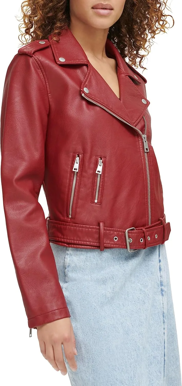 Levi's Women's Belted Faux Leather Moto Jacket (Regular & Plus Size)