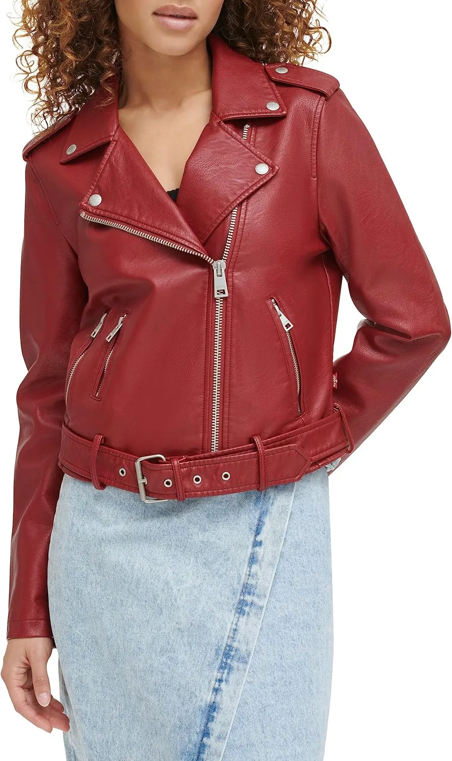 Levi's Women's Belted Faux Leather Moto Jacket (Regular & Plus Size)