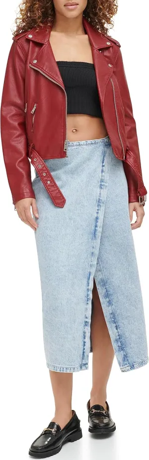 Levi's Women's Belted Faux Leather Moto Jacket (Regular & Plus Size)