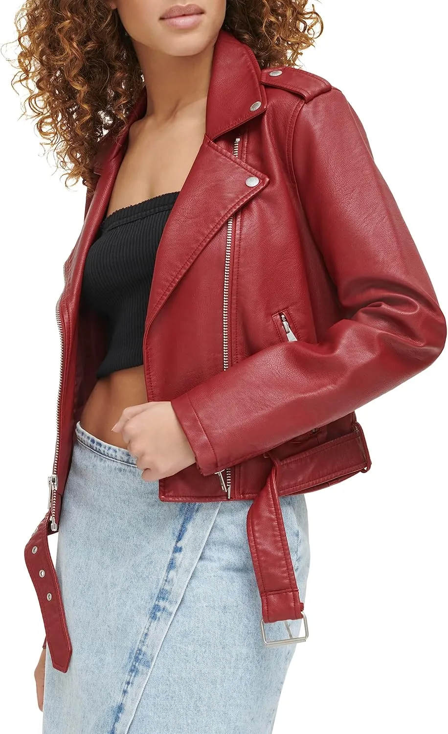 Levi's Women's Belted Faux Leather Moto Jacket (Regular & Plus Size)