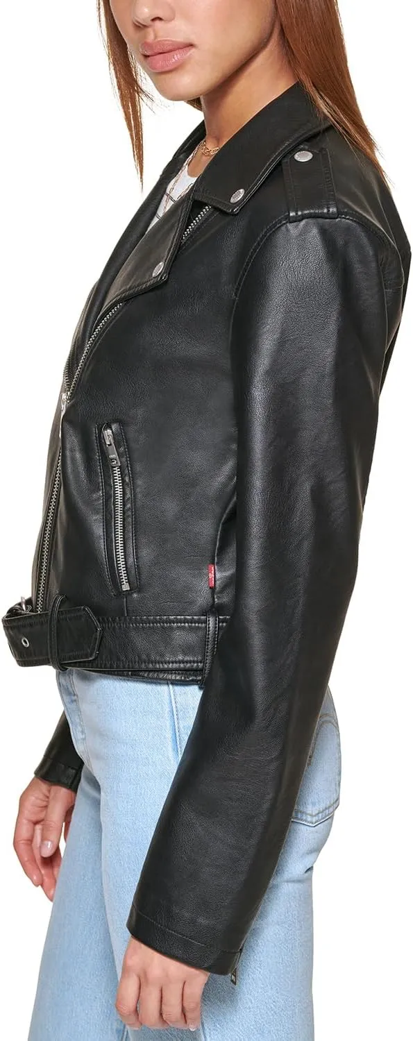Levi's Women's Belted Faux Leather Moto Jacket (Regular & Plus Size)
