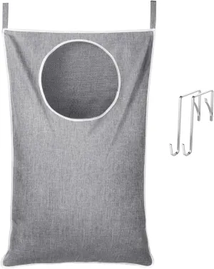 Lifewit Over Door Laundry Hamper, Large Collapsible Hanging Laundry Hamper, Hanging Laundry Basket Bag for Bathroom Bedroom Dirty Clothes Storage Organizer, Light Gray