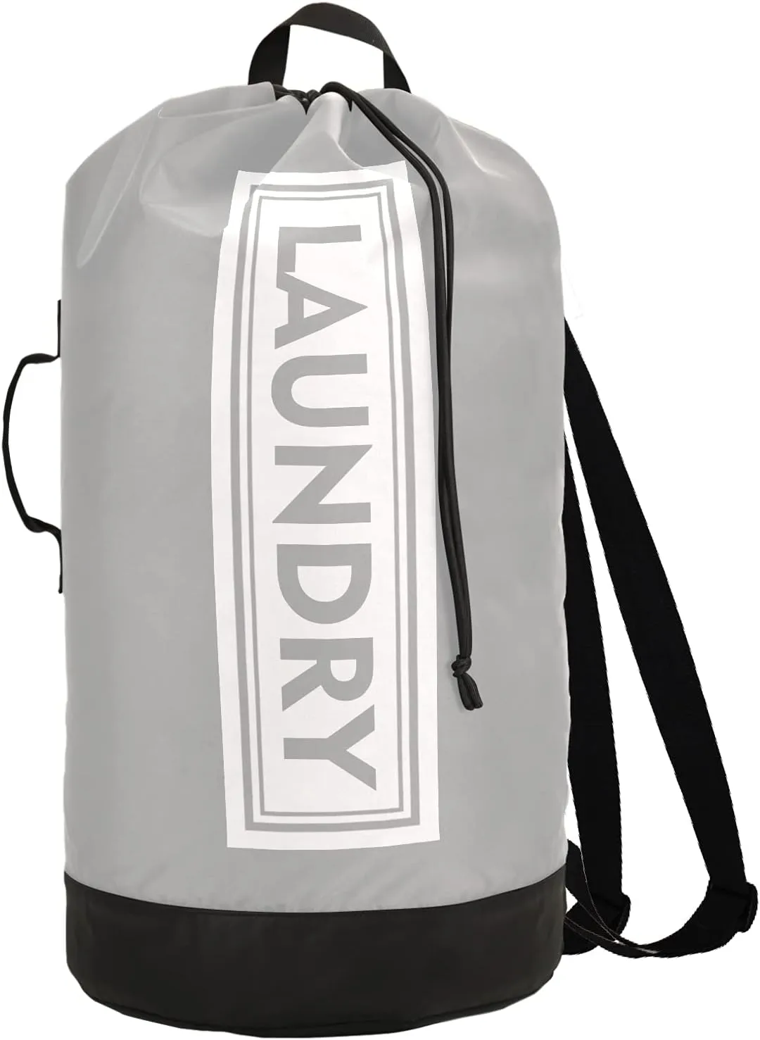 Light Grey Laundry Backpack Large Heavy Duty Laundry Bag for College Students Laundry bag with Shoulder Straps Dirty Clothes Organizer for Traveling Waterproof