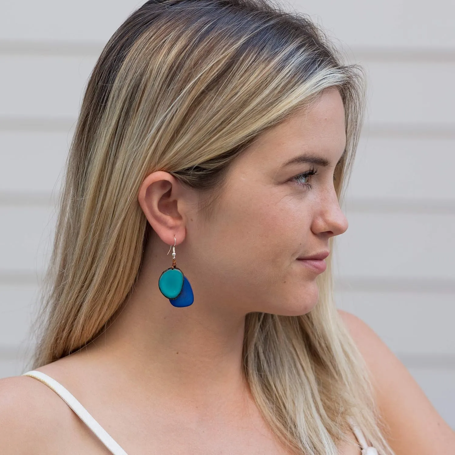 Lightweight Boho Earrings for Women | Tagua Nut, Surgical Stainless Steel, Drop Dangle Earrings | Eco-Friendly