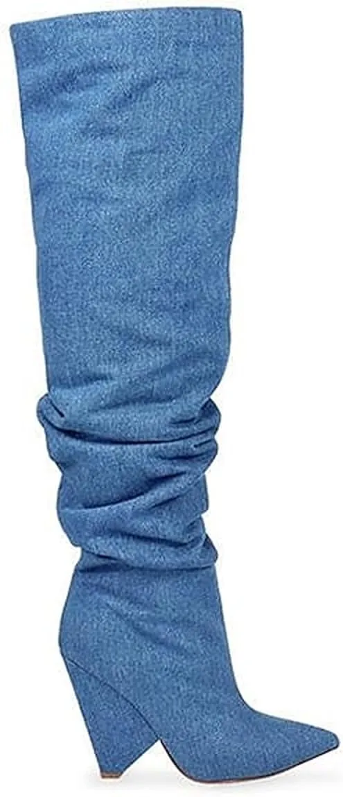 Liliana Women's Over The Knee Thigh High Wedge Heel Boots