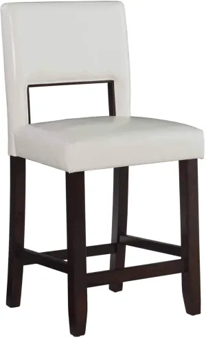 Linon Vega White Stool, Counter Height