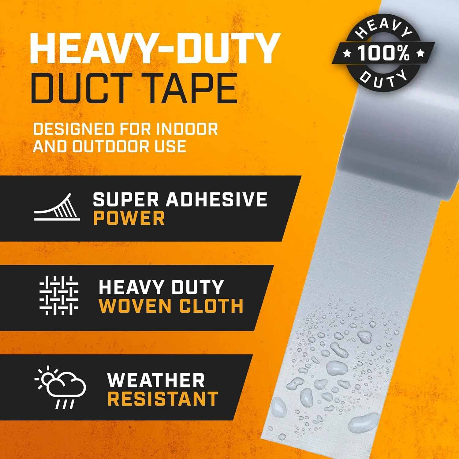 Lockport Silver Duct Tape - 6 Roll Multi Pack - 90 feet x 2 Inch - Strong Duct Tape Heavy Duty - Waterproof - No Residue - Bulk Value - Easy Tear - Industrial Use - DIY Home Repair