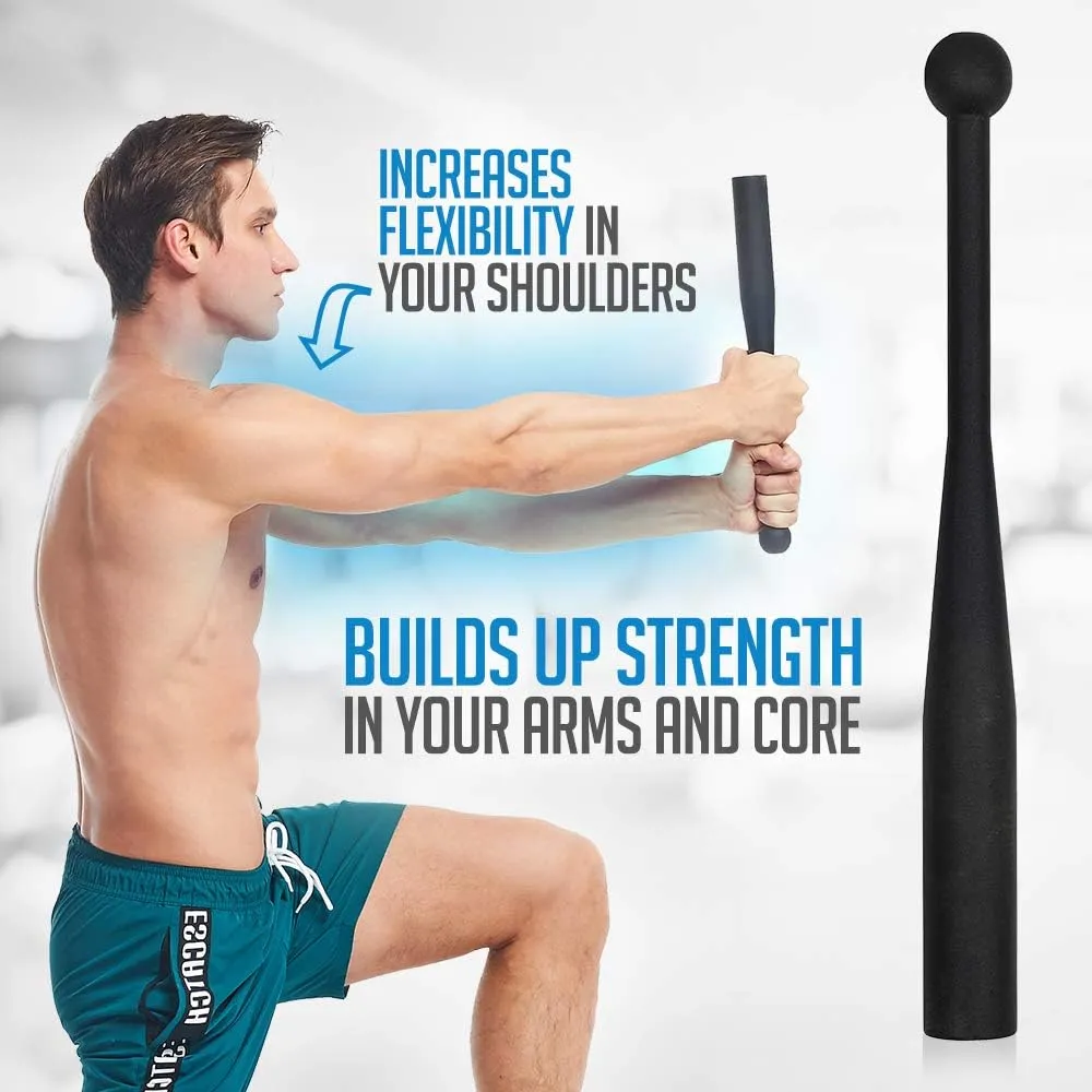 Logest Steel Mace Exercise Club - Heavy Duty Steel Indian Clubs Perfect for Strength Training and Rehabilitation Improves Grip and Full Body Workouts Available in 5 10 15 20 25 30 Pounds