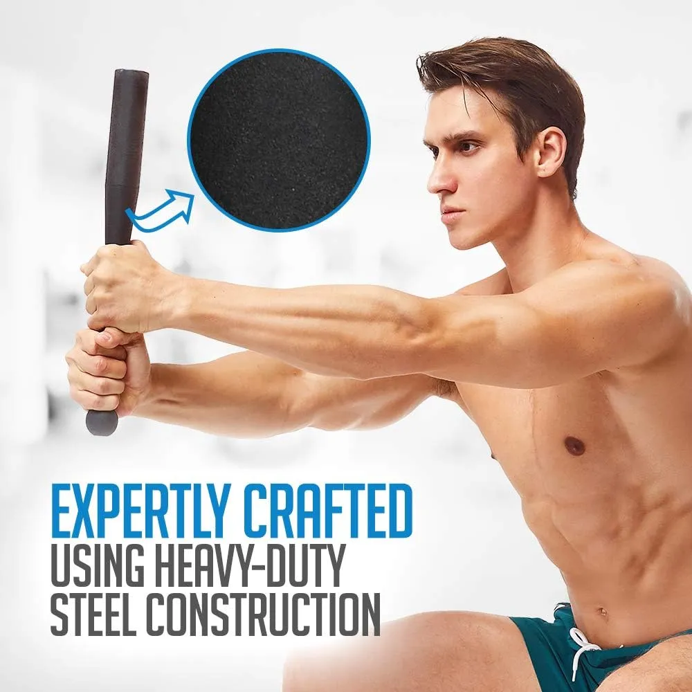 Logest Steel Mace Exercise Club - Heavy Duty Steel Indian Clubs Perfect for Strength Training and Rehabilitation Improves Grip and Full Body Workouts Available in 5 10 15 20 25 30 Pounds