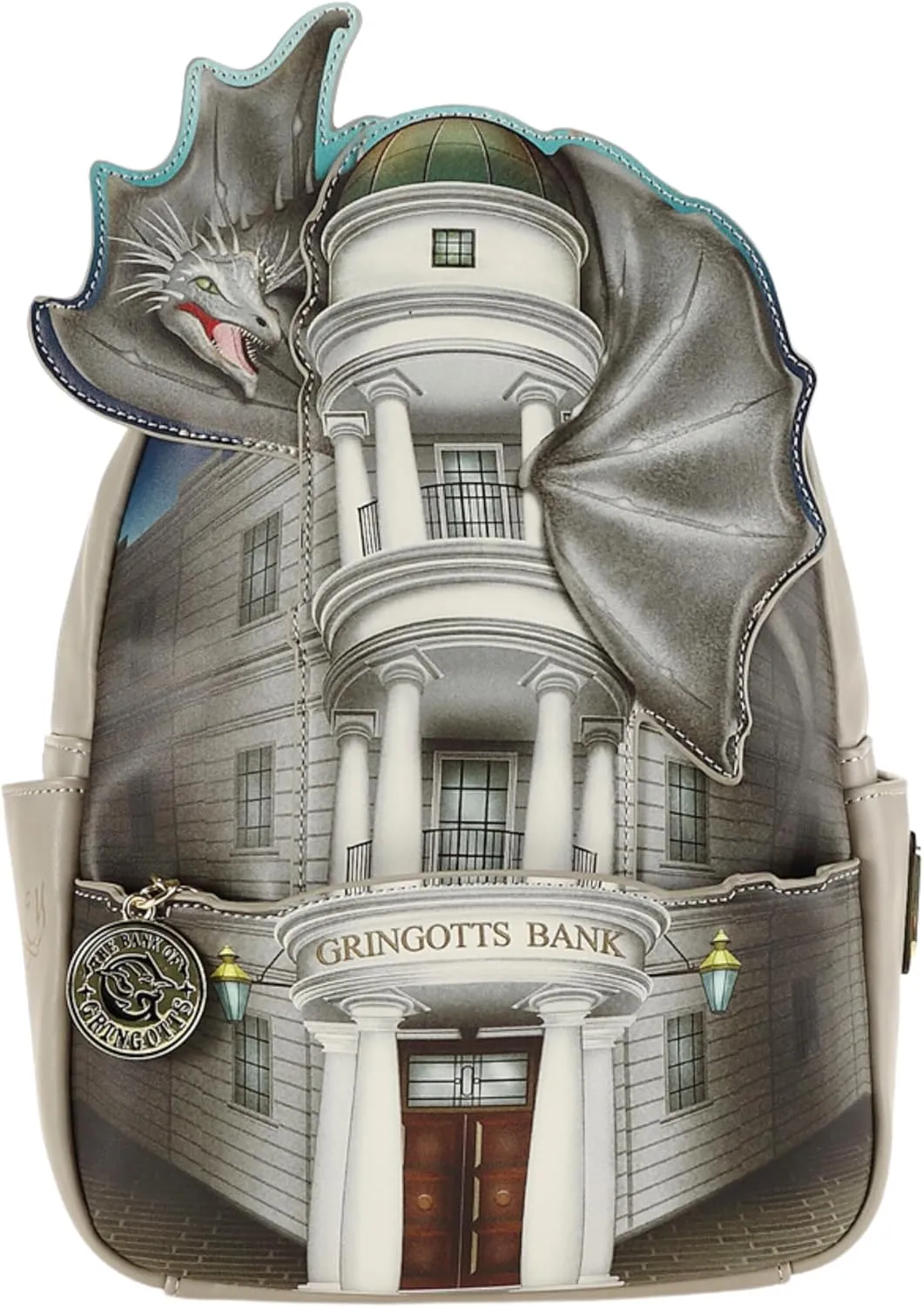 Loungefly Harry Potter Gringotts Bank and Dragon Double Strap Shoulder Bag