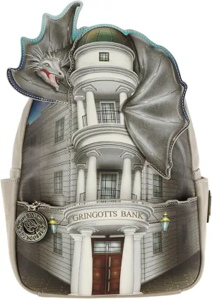 Loungefly Harry Potter Gringotts Bank and Dragon Double Strap Shoulder Bag