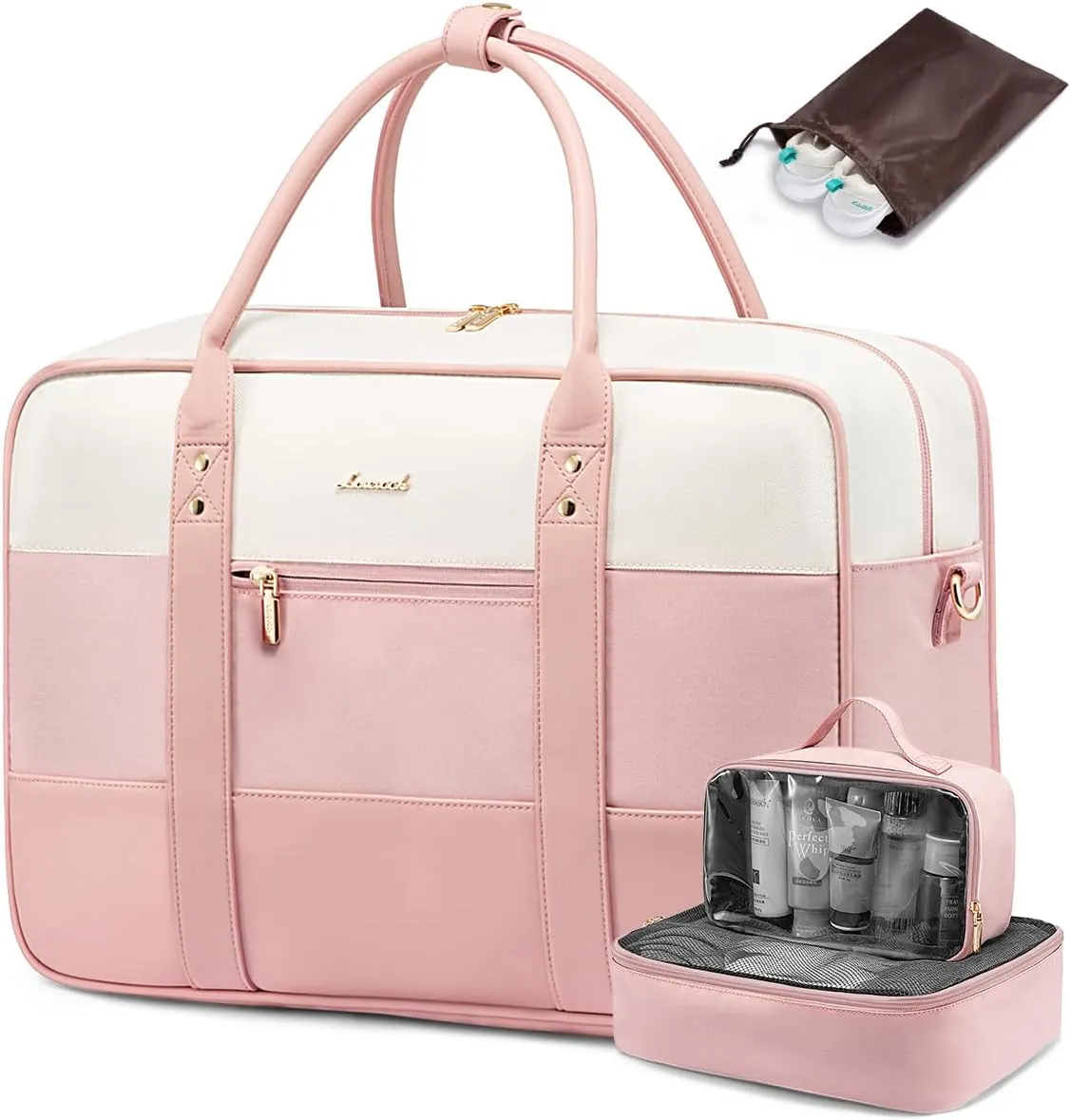 LOVEVOOK Weekender Travel Duffel Bag, Personal Item Duffle Bags for Women with Laptop Compartment, Overnight Bag with Toiletry Bag, Yoga Gym Bag with Wet Pocket, Hospital Bag for Labor and Delivery