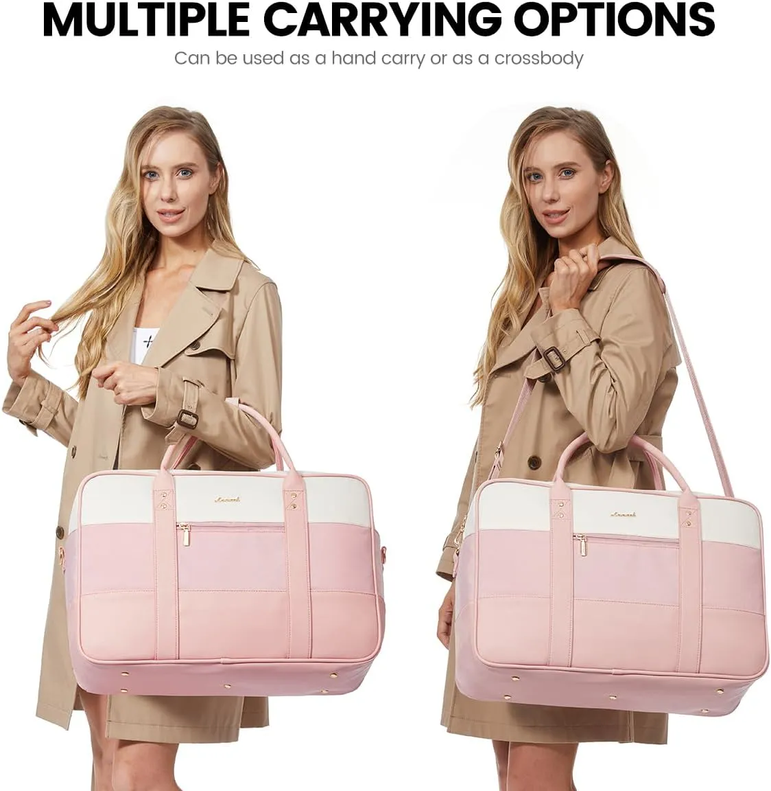LOVEVOOK Weekender Travel Duffel Bag, Personal Item Duffle Bags for Women with Laptop Compartment, Overnight Bag with Toiletry Bag, Yoga Gym Bag with Wet Pocket, Hospital Bag for Labor and Delivery