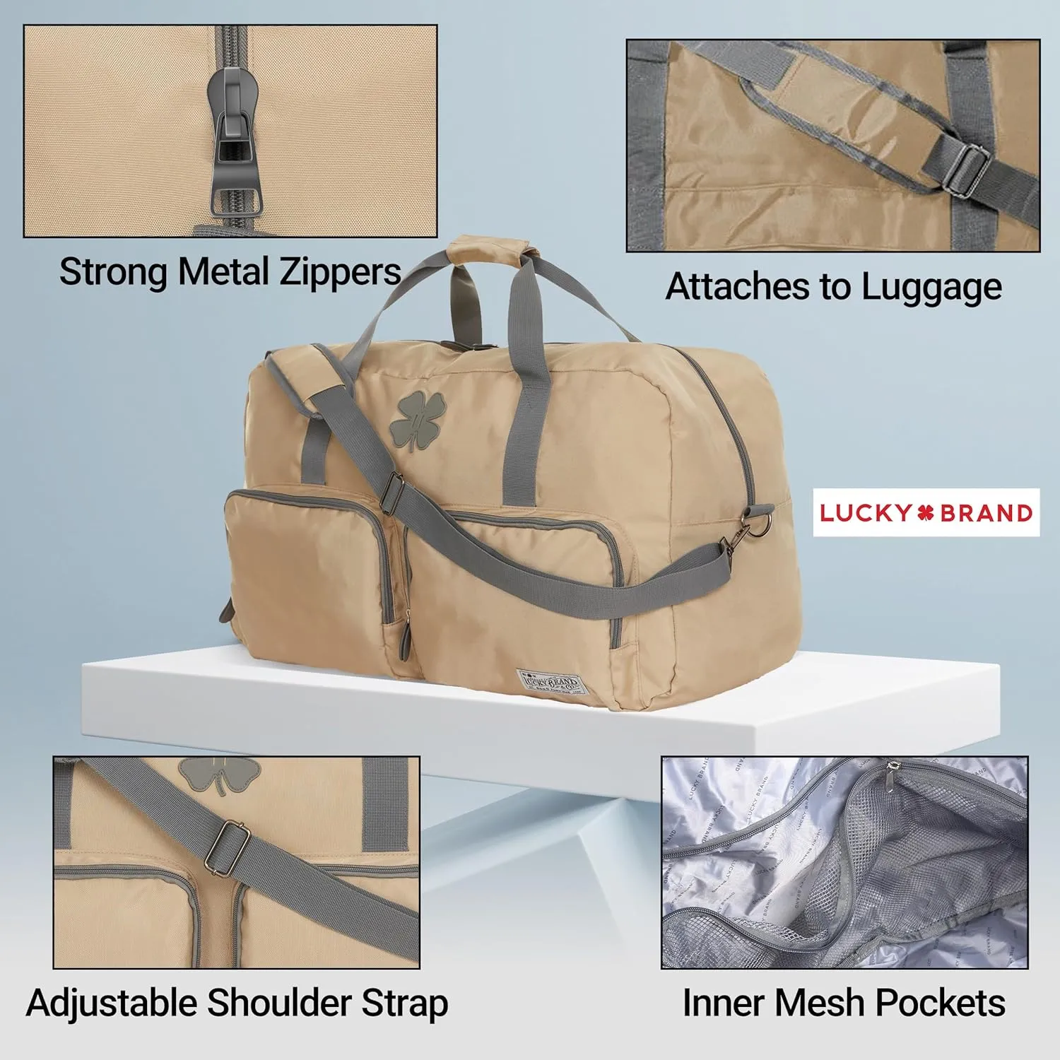 Lucky Travel Duffel Bags 85L, Gym Bag, Travel Bag & Large Duffle Bag for Men, Foldable Overnight Weekender Bags for Women & Men with Adjustable Shoulder Strap,