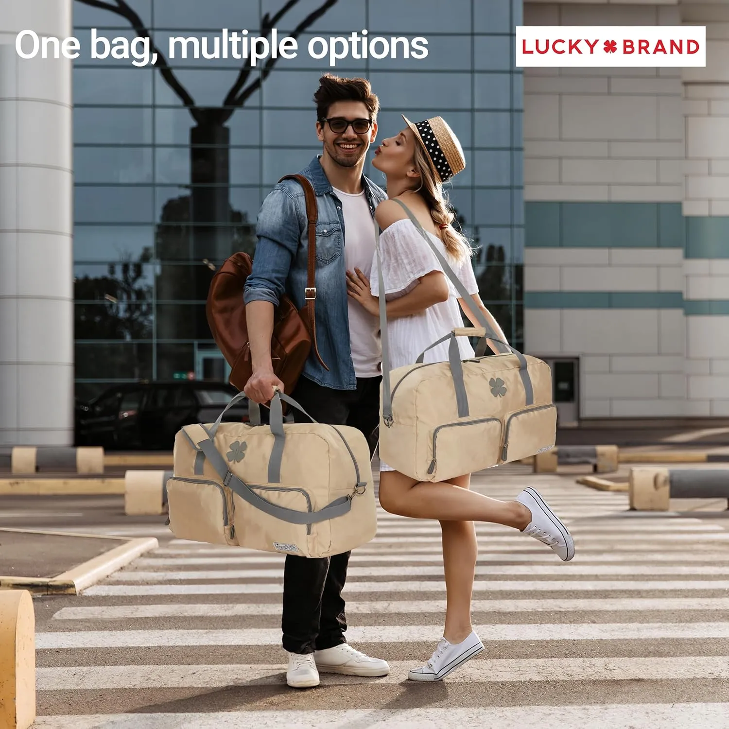 Lucky Travel Duffel Bags 85L, Gym Bag, Travel Bag & Large Duffle Bag for Men, Foldable Overnight Weekender Bags for Women & Men with Adjustable Shoulder Strap,