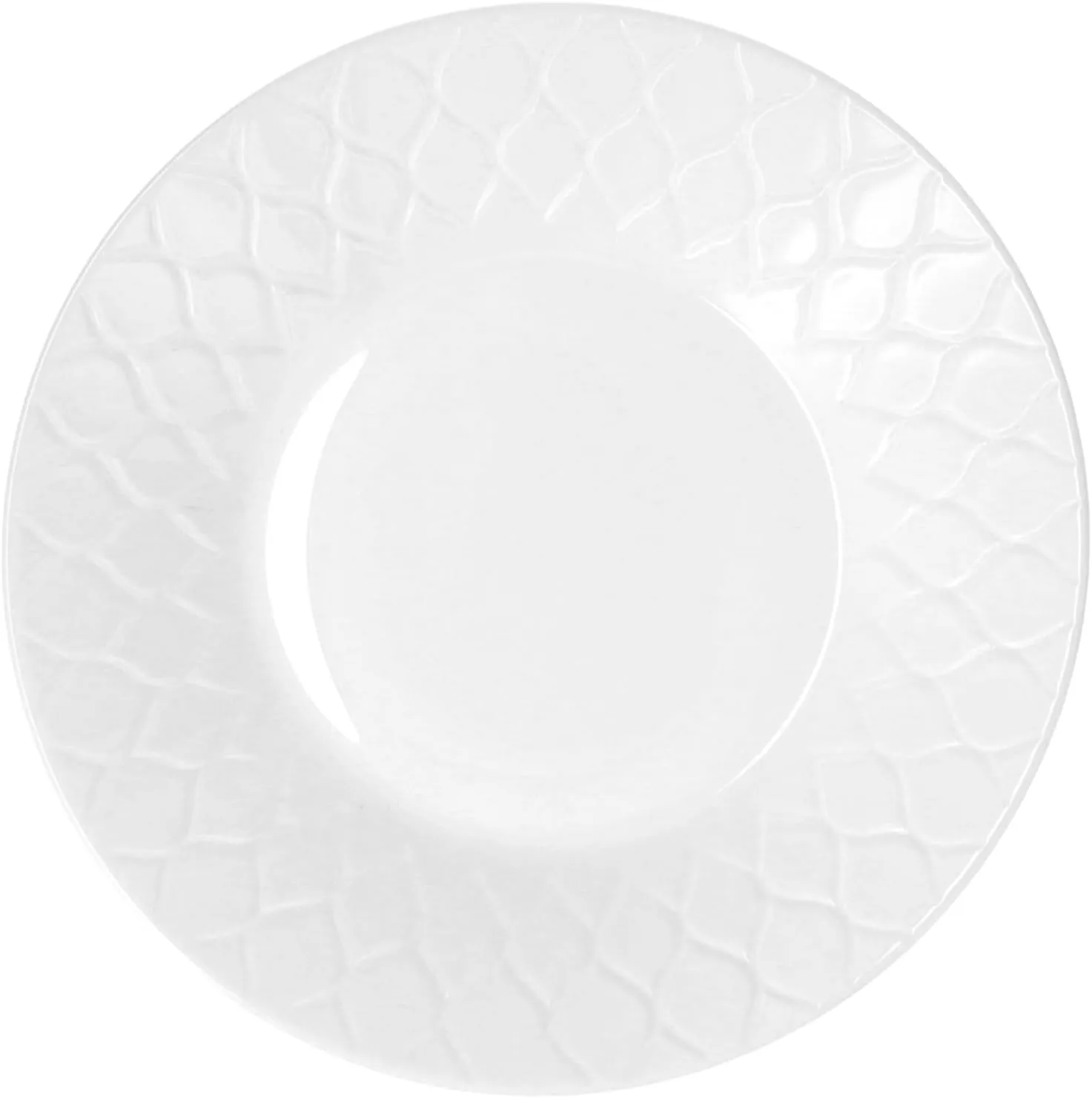 Luminarc Amario 12-Piece Opal Glass Dinnerware Set, White