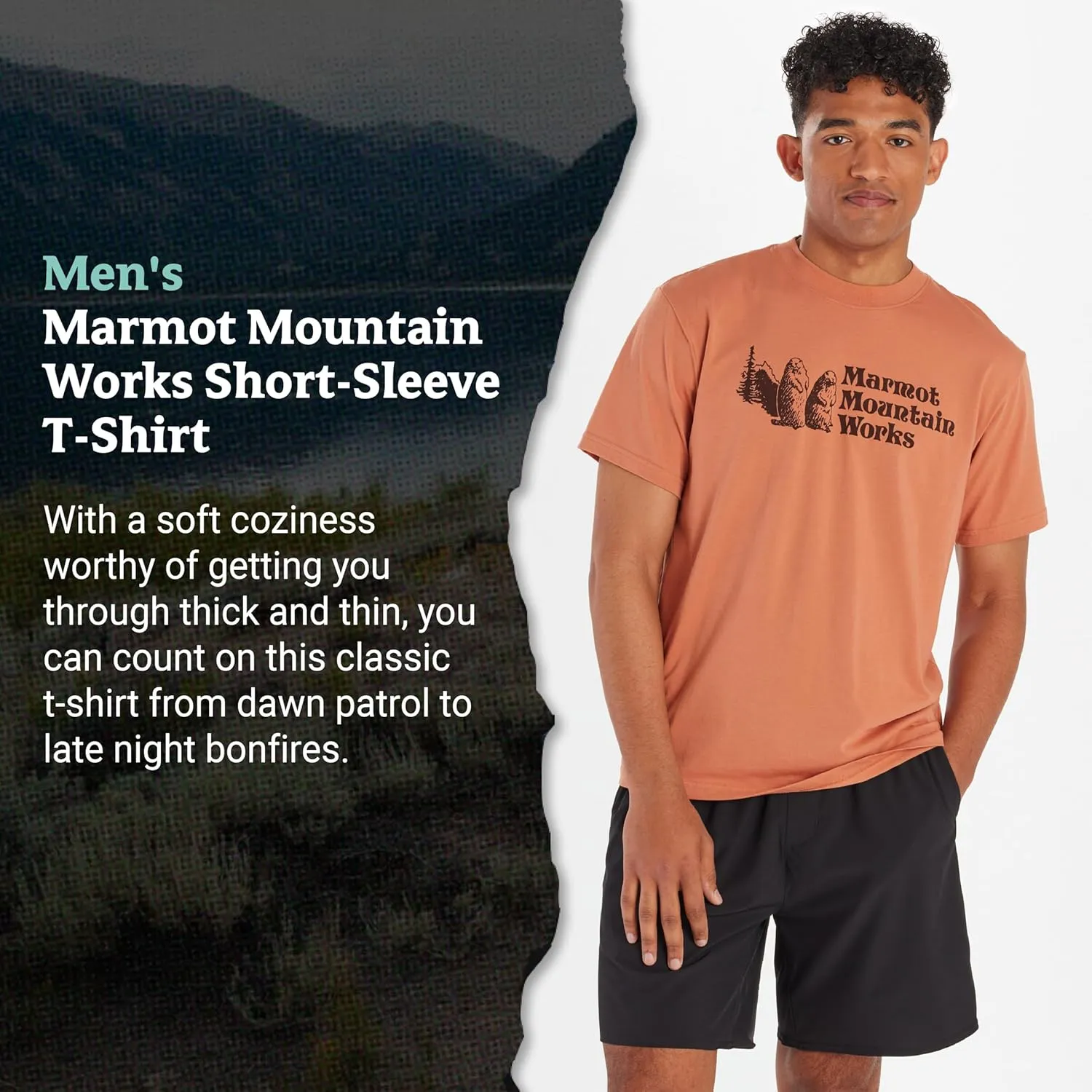 MARMOT Men's MMW Short-Sleeve Tee - Screen Printed Graphic on Soft, Breathable, Eco-Friendly Cotton/Poly Blend