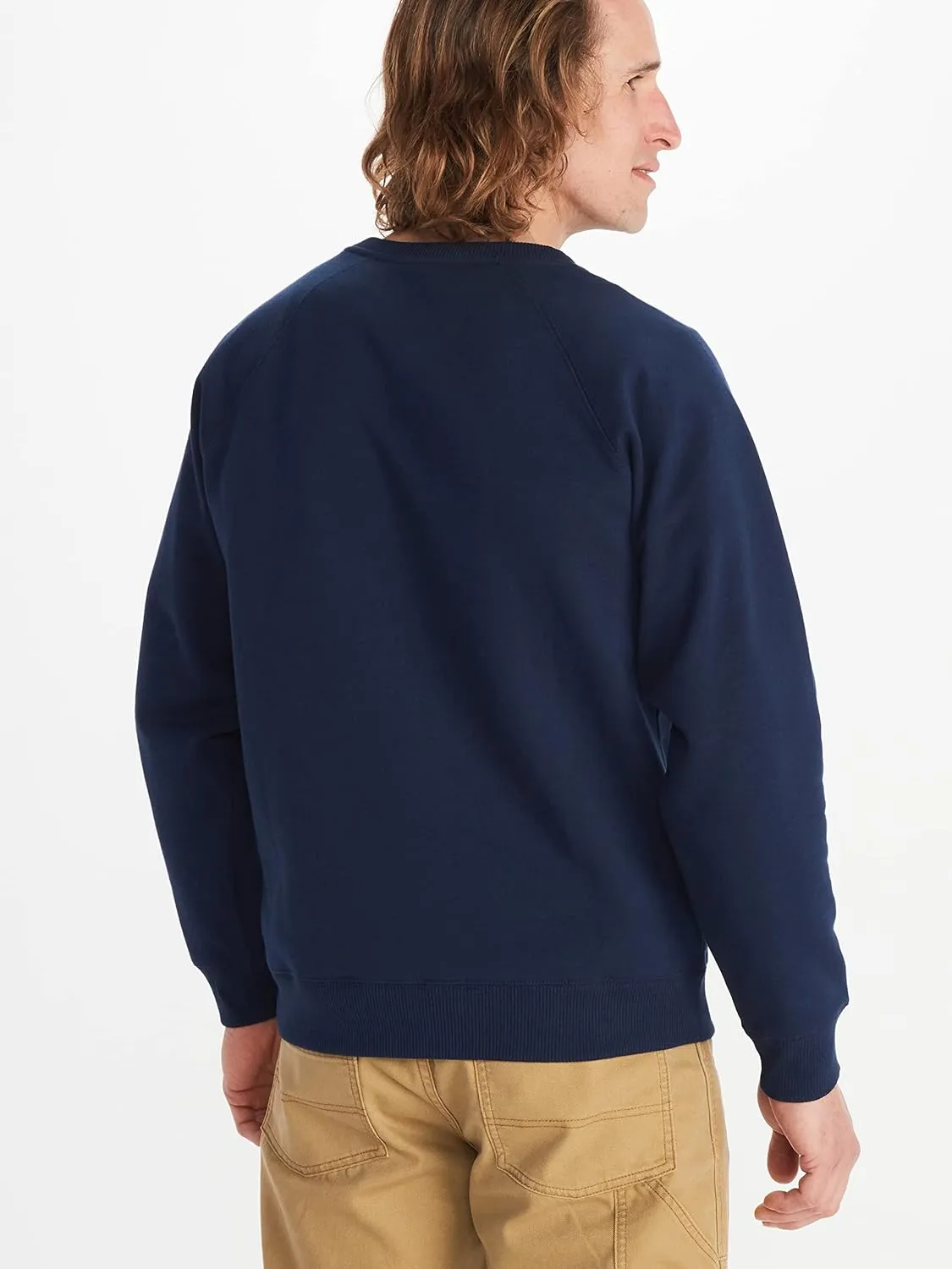 MARMOT Men's Montane Crew Sweatshirt - Screen Printed Graphic on Warm, Breathable, Eco-Friendly Cotton/Poly Blend