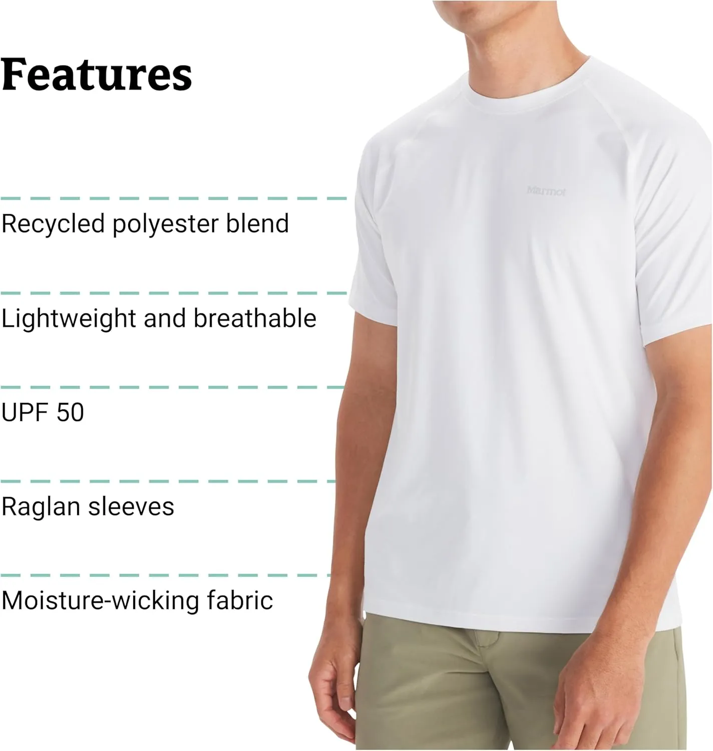 MARMOT Men's Windridge Moisture-Wicking, Eco-Friendly, Breathable, UPF Short Sleeve Shirt