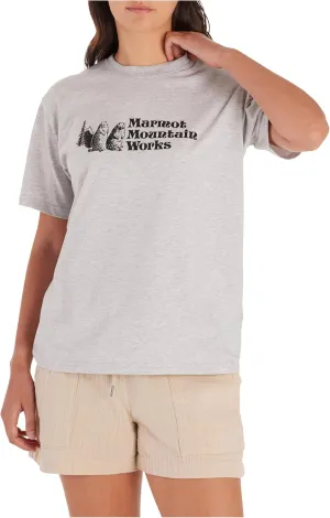 MARMOT Women's MMW Short-Sleeve Tee Shirt - Screen Printed Graphic on Soft, Breathable, Eco-Friendly Cotton/Poly Blend