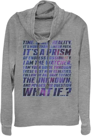 Marvel Space Prism Women's Long Sleeve Cowl Neck Pullover