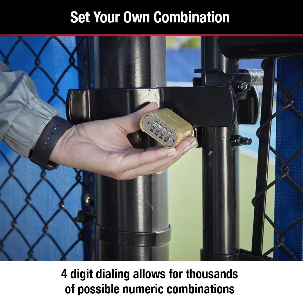 Master Lock 875D Heavy Duty Outdoor Combination Lock, 2 in. Wide, Brass Finish