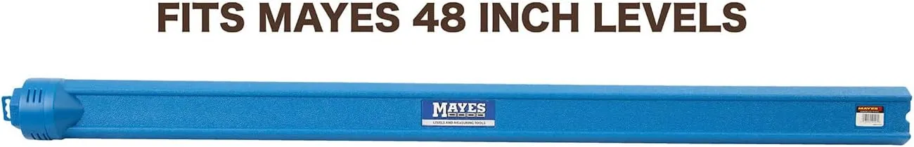 Mayes 10448 4 Foot Level Storage Tube, USA-Made 4ft Level Case, Heavy-Duty for Jobsite Dust, Dirt Protection, and Impact Resistance, Screw-On Top
