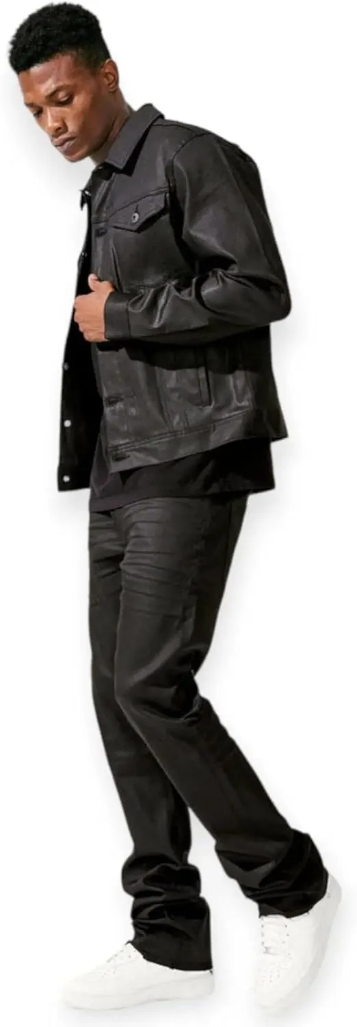 Men Martin Stacked Smooth Criminal Denim 2.0 (Jet Black)