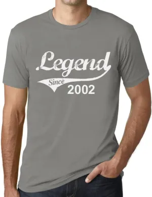Men's Graphic T-Shirt Legend Since 2002 22nd Birthday Anniversary 22 Year Old Gift 2002 Vintage Eco-Friendly