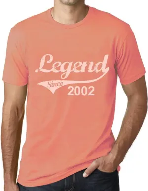 Men's Graphic T-Shirt Legend Since 2002 22nd Birthday Anniversary 22 Year Old Gift 2002 Vintage Eco-Friendly