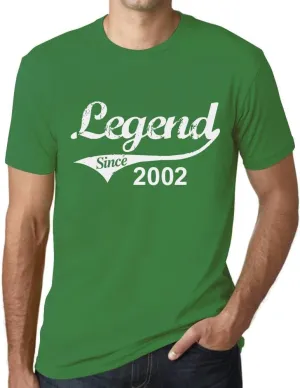 Men's Graphic T-Shirt Legend Since 2002 22nd Birthday Anniversary 22 Year Old Gift 2002 Vintage Eco-Friendly
