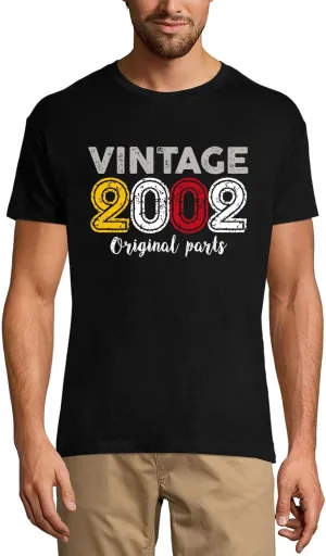 Men's Graphic T-Shirt Original Parts 2002 22nd Birthday Anniversary 22 Year Old Gift 2002 Vintage Eco-Friendly