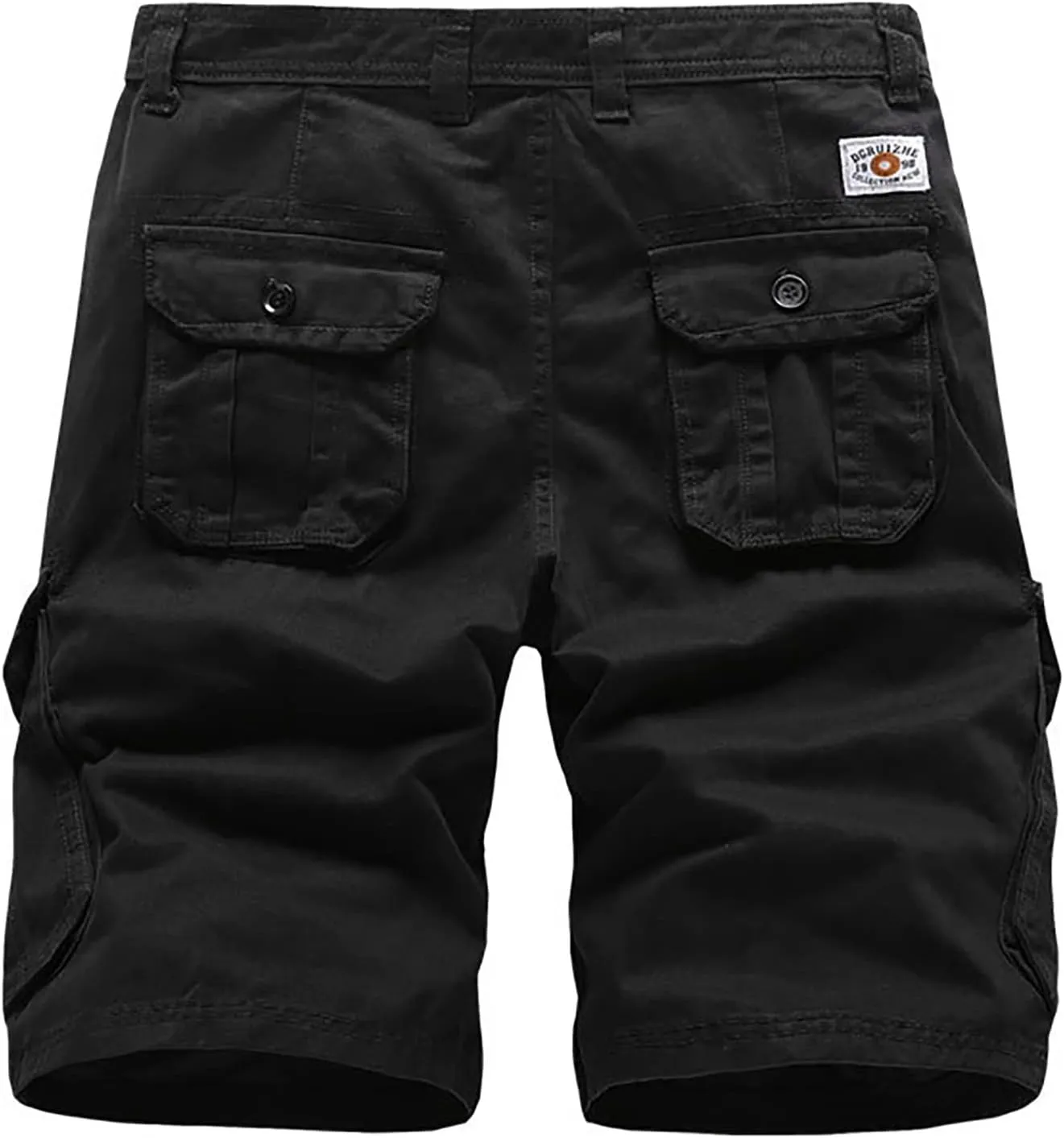 Mens Shorts 5 Inch Inseam Big and Tall Cotton Buckle Zipper Multi Pocket Cargo Shorts Fashion Outddor Work Shorts