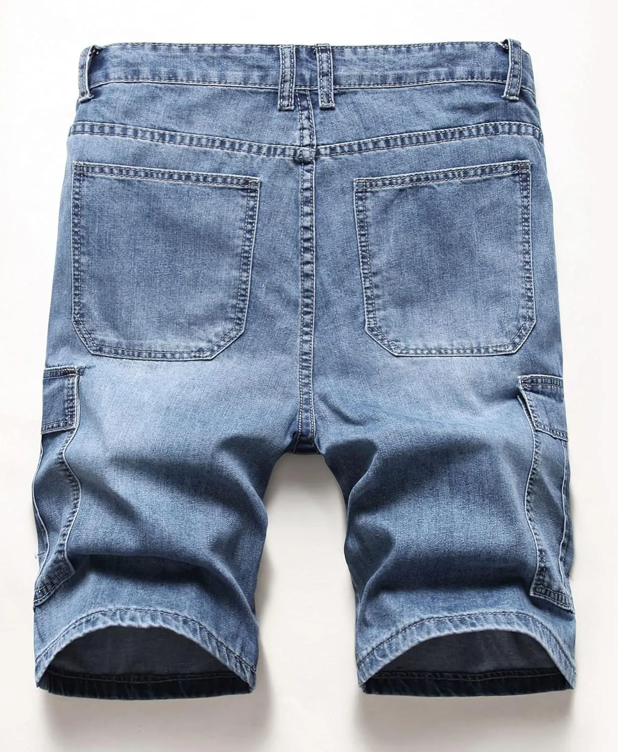 Men`s Street Hip Hop Denim Cargo Shorts Jeans with Multi Pockets