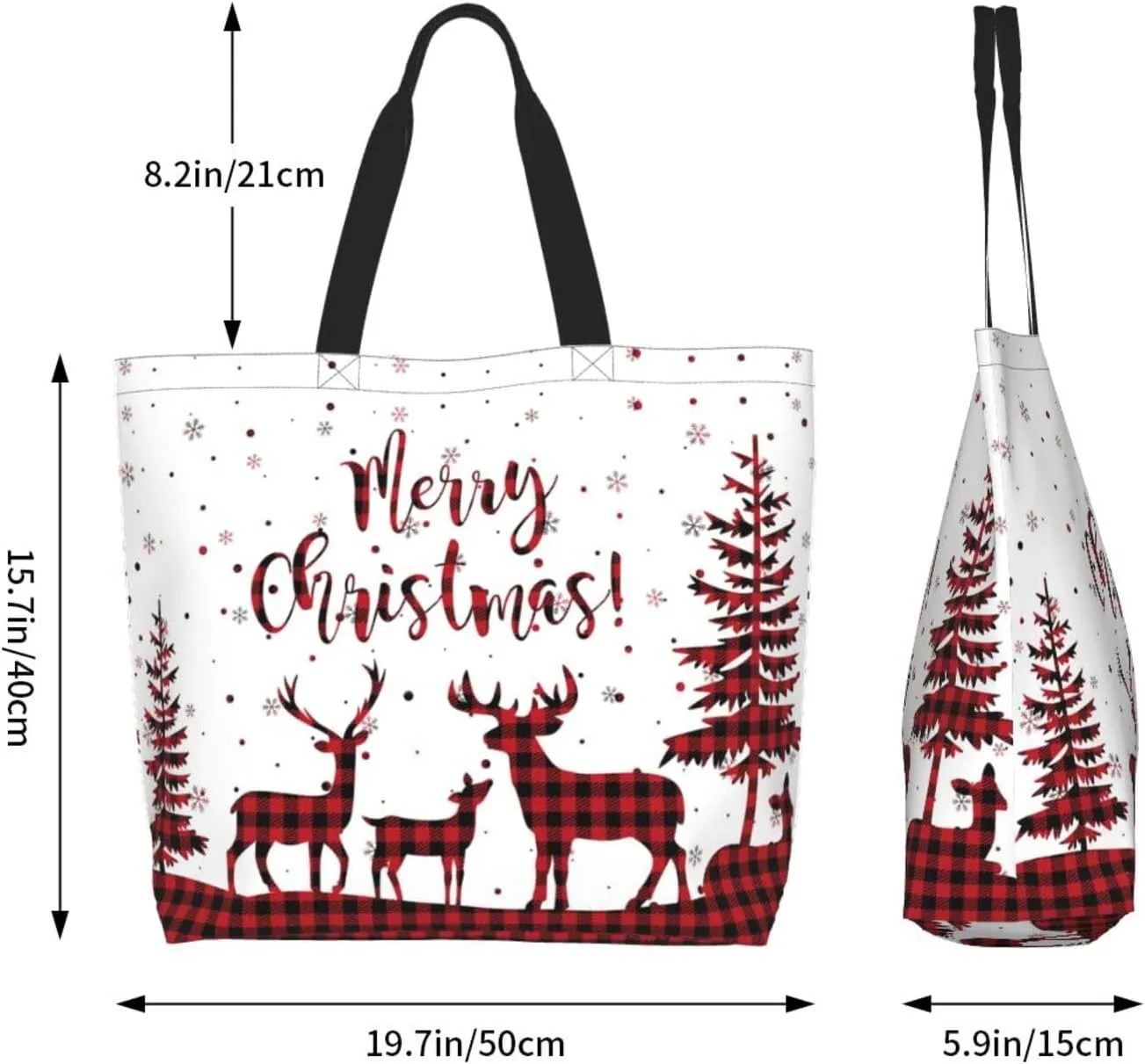 Merry Christmas Tote Bag for Women Mother,Christmas Snowman Snowflake Shopping Grocery Bag Shoulder Bags