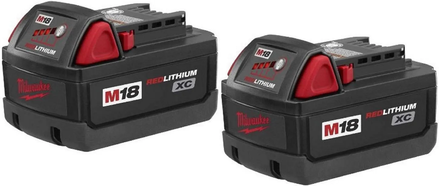 Milwaukee 48-11-1828 M18 XC RED LITHIUM 18-Volt Lithium-ion Cordless Tool Battery ( 2 pack )