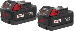 Milwaukee 48-11-1828 M18 XC RED LITHIUM 18-Volt Lithium-ion Cordless Tool Battery ( 2 pack )