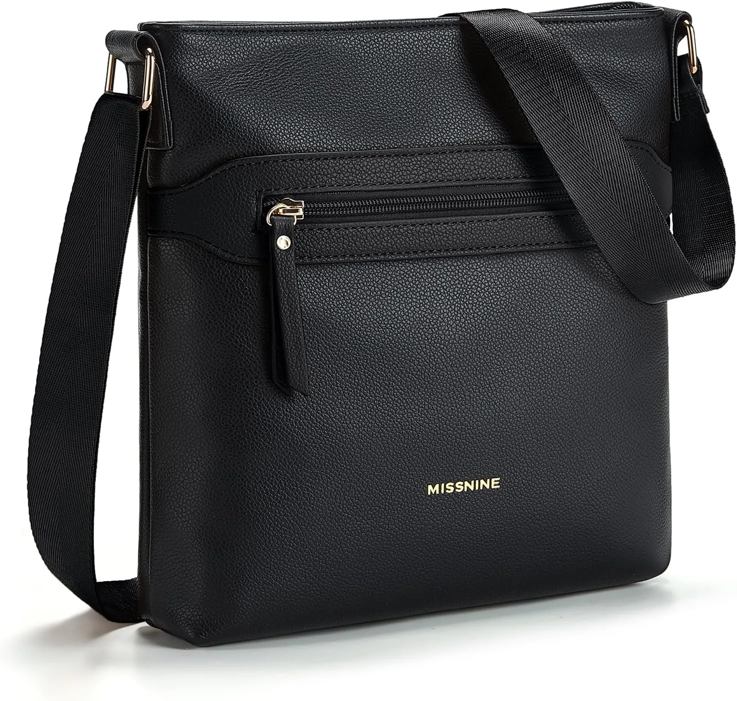 Missnine Crossbody Bags for Women Multi Pocket Purses Soft Leather Medium Shoulder Handbags with Adjustable Strap