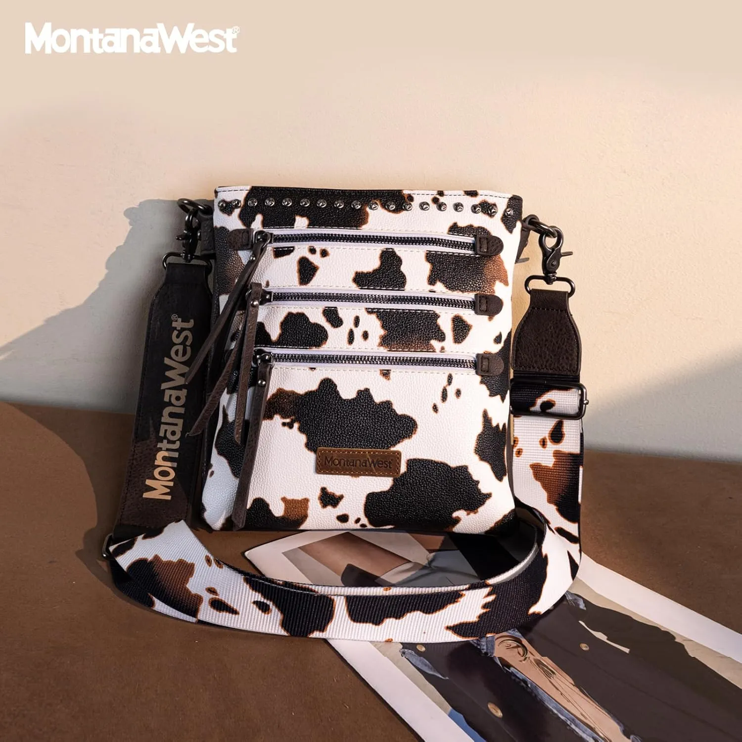 Montana West Crossbody Bags for Women Multi Pocket Cross Body Bag Purses with Guitar Strap