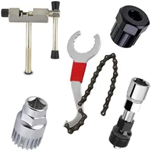 Multi-Function Mountain Road Bicycle Bike Repair Tool Kits,Bracket Remover/Freewheel Remover/Bicycle Chain Removal/Crank Puller Remover Tool/Chain Breaker Splitter Cutter