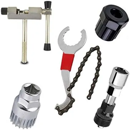 Multi-Function Mountain Road Bicycle Bike Repair Tool Kits,Bracket Remover/Freewheel Remover/Bicycle Chain Removal/Crank Puller Remover Tool/Chain Breaker Splitter Cutter