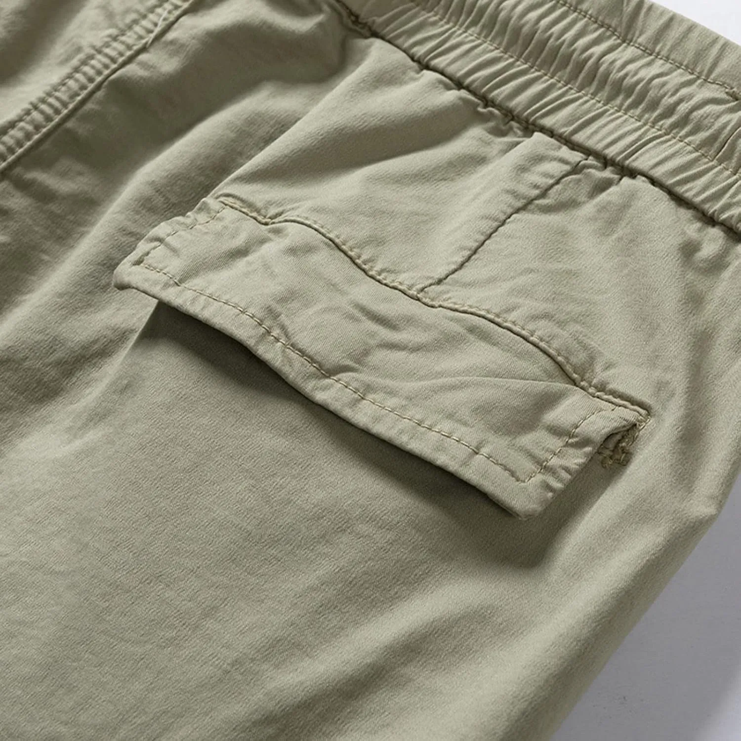 Muscularfit Mens Casual Shorts Drawstring Elastic Waist Multi Pocket Cargo Shorts Summer Beach Work Athletic Tooling Shorts