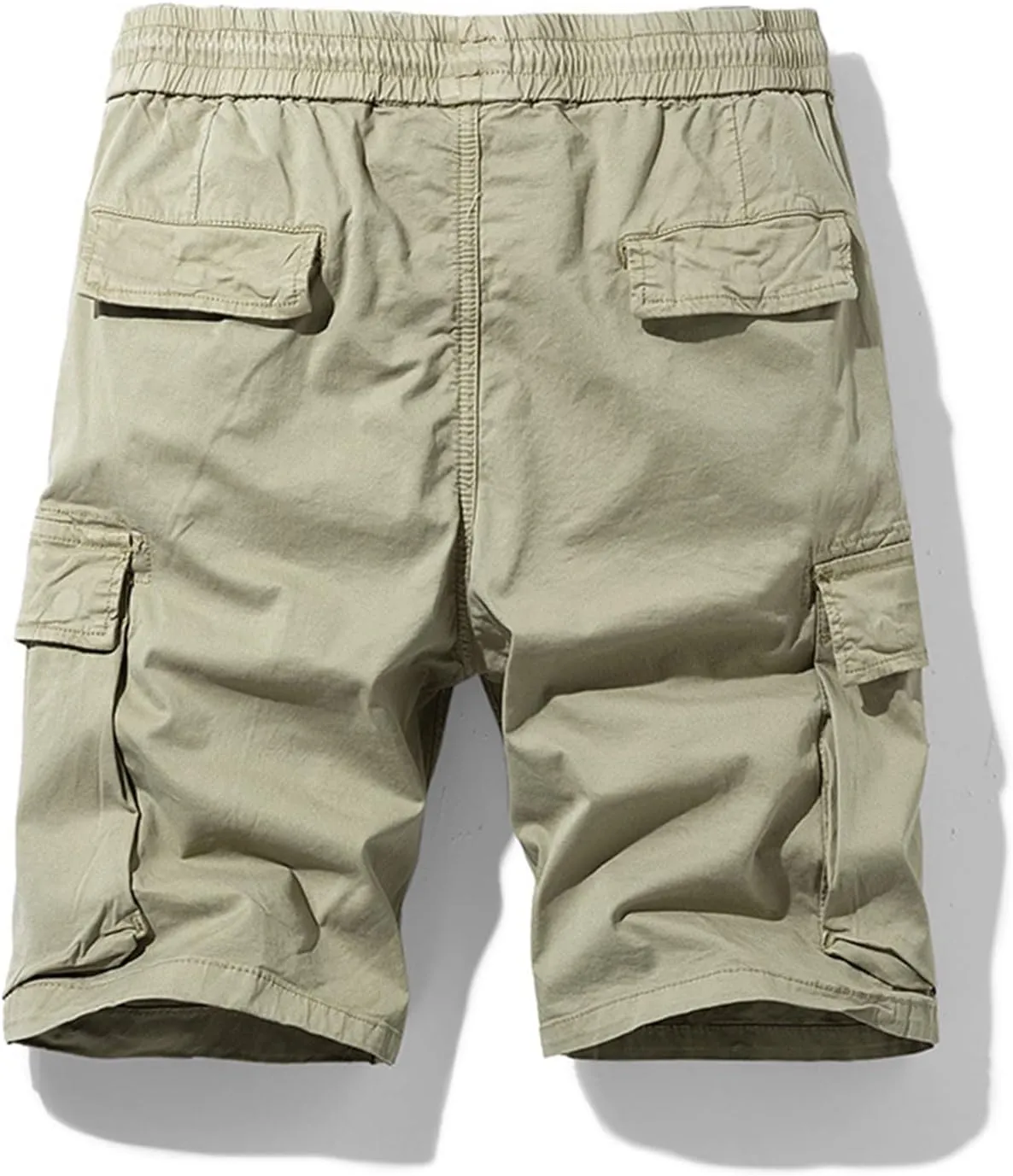 Muscularfit Mens Casual Shorts Drawstring Elastic Waist Multi Pocket Cargo Shorts Summer Beach Work Athletic Tooling Shorts