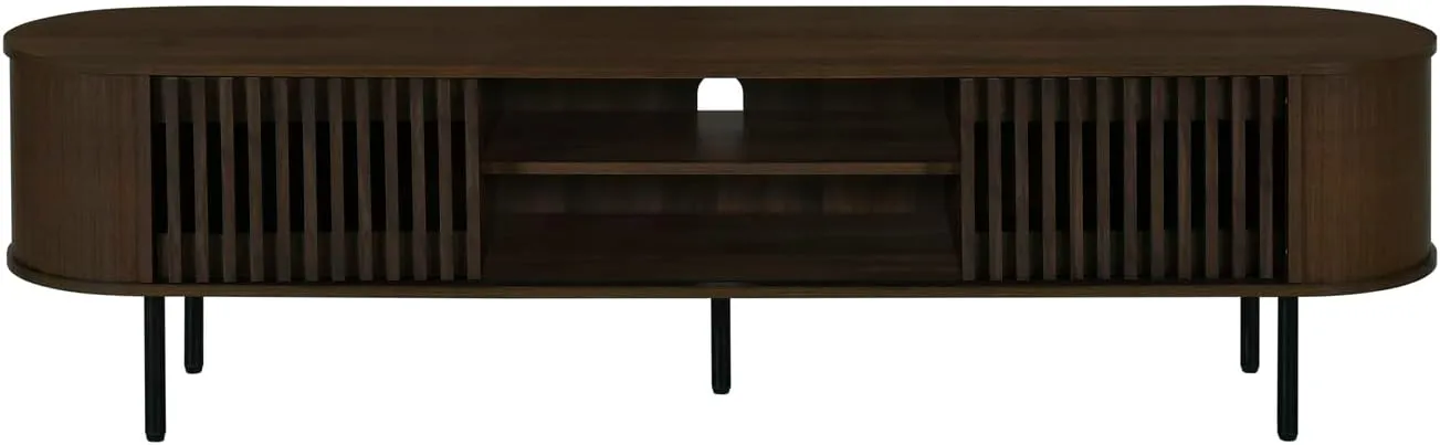 New Classic Furniture Brax Wood TV Console for TVs up to 82", Walnut
