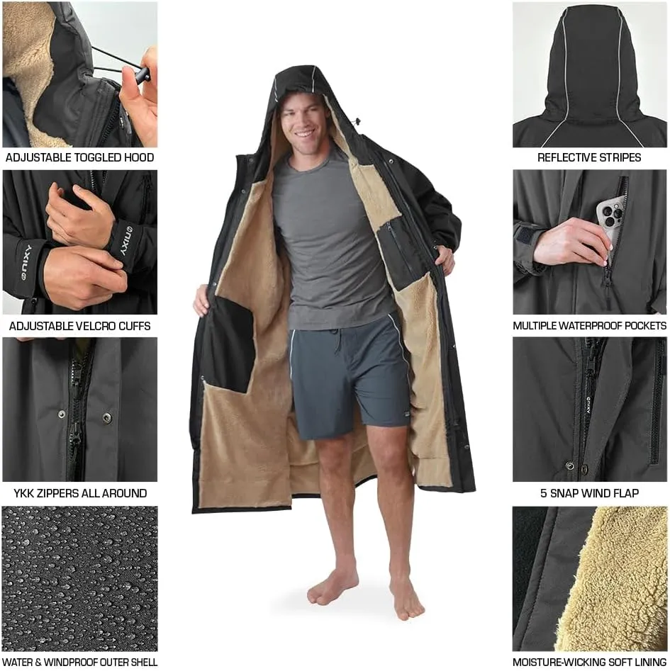 NIXY Oversize Changing Parka - Unisex, Eco-Friendly, Sherpa Fleece-Lined Jacket for Sports & Outdoor - Waterproof & Windproof