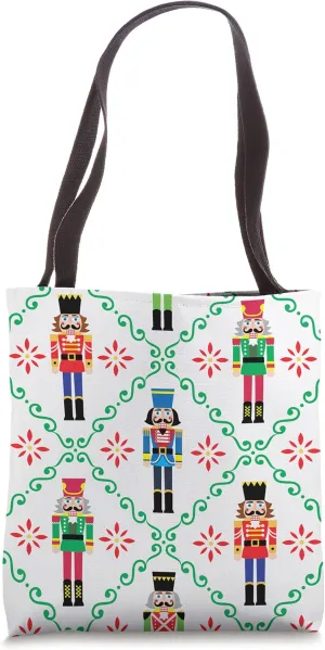Nutcrackers Pattern Christmas Ballet Dance Winter Fashion Tote Bag