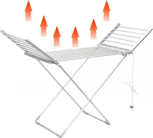 NYASAA Electric Heated Folding Clothes Dryer, 5 Min Heating Laundry Drying Rack, Max Load 15Kg