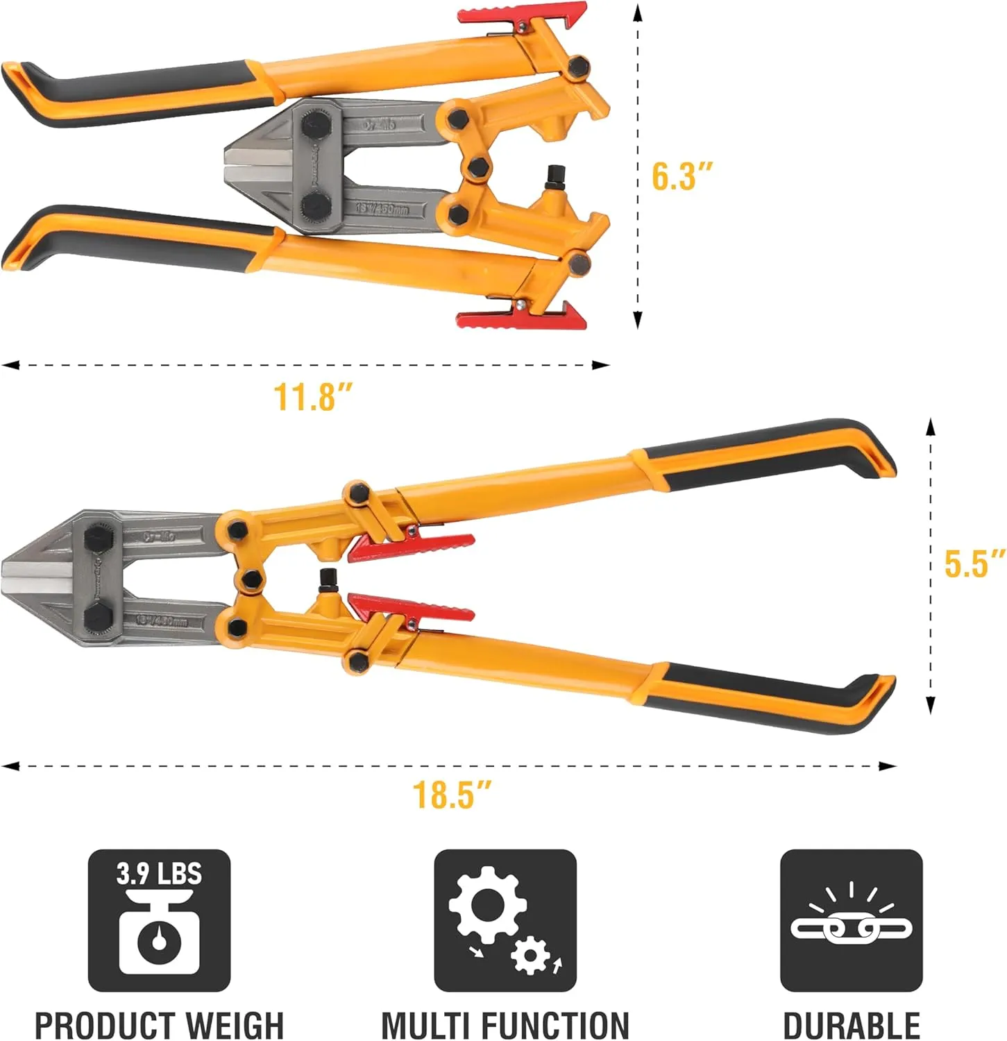 Olympia Tools Power Grip Bolt Cutter, 39-118, 18 Inches