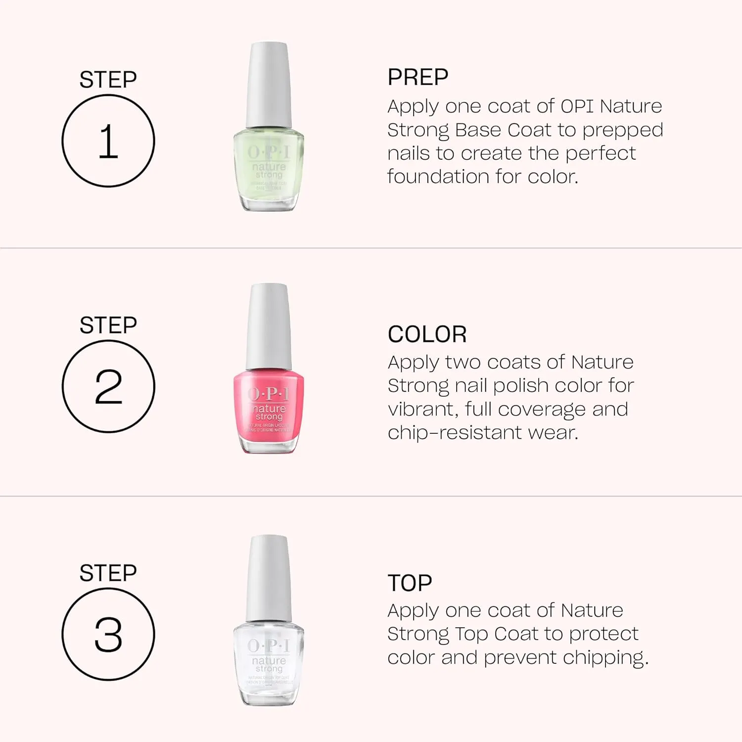 OPI Nature Strong Natural Origin Nail Polish | Sheer Light Pink Nude Neutral Crème Eco-Friendly Nail Polish | Plant Based, Vegan, Cruelty Free