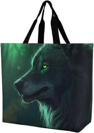 Orange Fish Pattern Tote Bag for Women Reusable Grocery Shoulder Bag Shopping Bags for Travel, Groceries